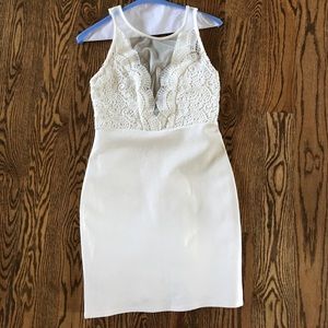 White lace top mini
